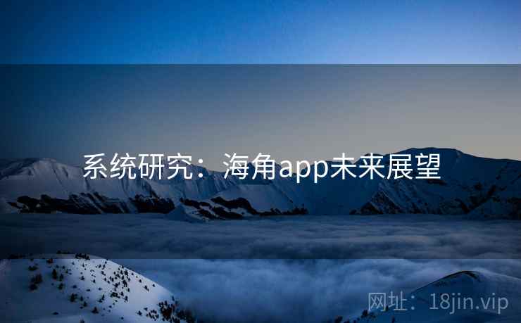 系统研究：海角app未来展望
