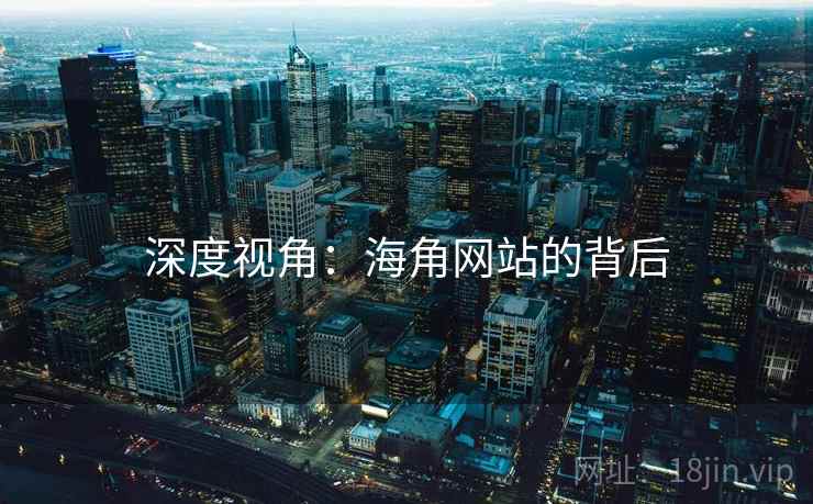 深度视角：海角网站的背后